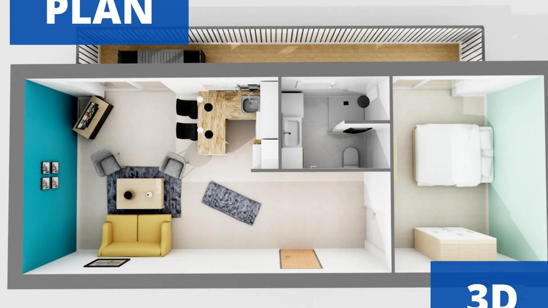 Tery - Terrasse - Moderne - Vca Appartement Cannes Frankrijk
